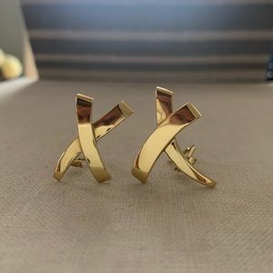 Tiffany & Co. Paloma Picasso 18k X Kiss Earrings